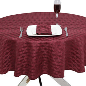 Zara Burgundy Round Tablecloth