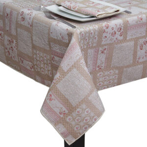 Pink Floral Patchwork Square Tablecloth