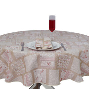 Pink Patchwork Round Tablecloth