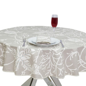 100% Cotton Maple Leaf Round Tablecloth