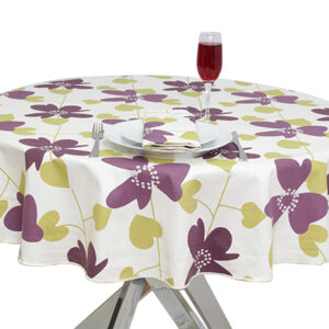 100% Cotton Autumn Flower Round Tablecloth
