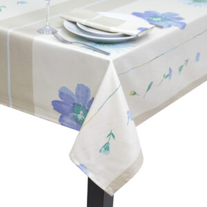 Blue Geranium Square Tablecloth