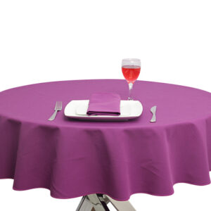 Round Tablecloth Aubergine .