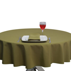 Round Tablecloth Olive Green