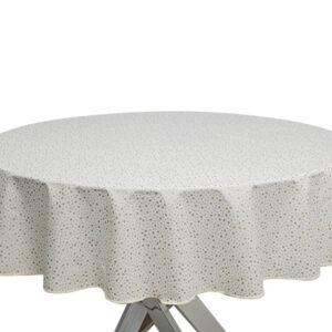 Christmas Star Ivory Round Tablecloth