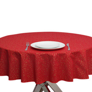 Christmas Star Red Round Tablecloth