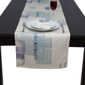 100% Cotton Retro Shapes Standard Size Table Runner